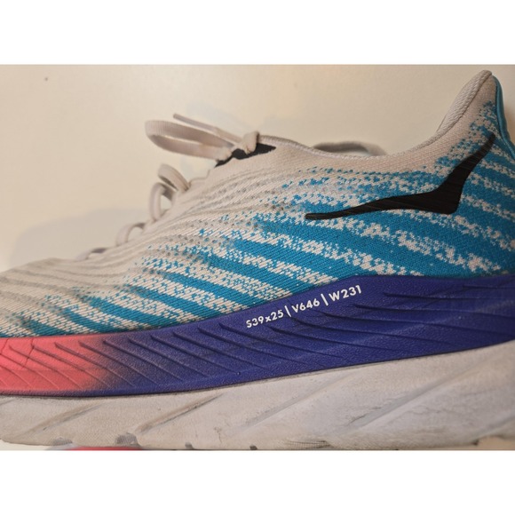 Hoka One One Mach 5 Shoes Mens Size 11.5 White Blue Running PROFLY+ Cushion - Picture 12 of 14